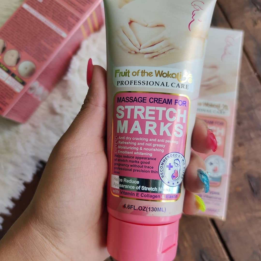 Wokali Maternity Stretch Mark Removal Cream (130ml) - Anti Stretch Mark Massage Cream