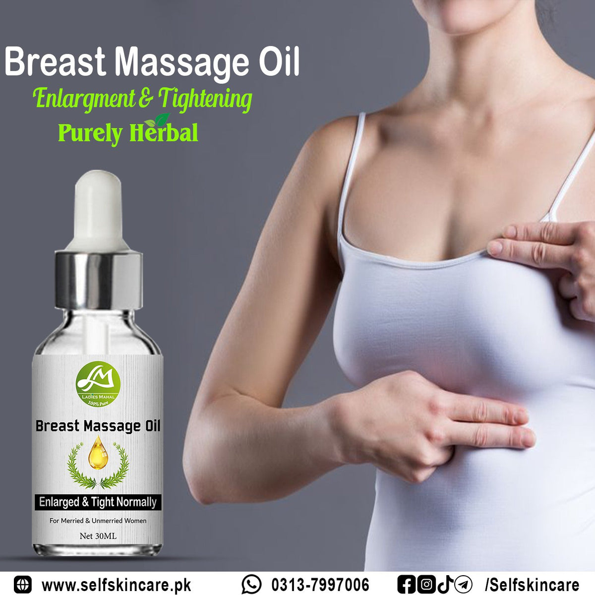 BREAST MASSAGE OIL | ENLARGEMENT & TIGHTENING