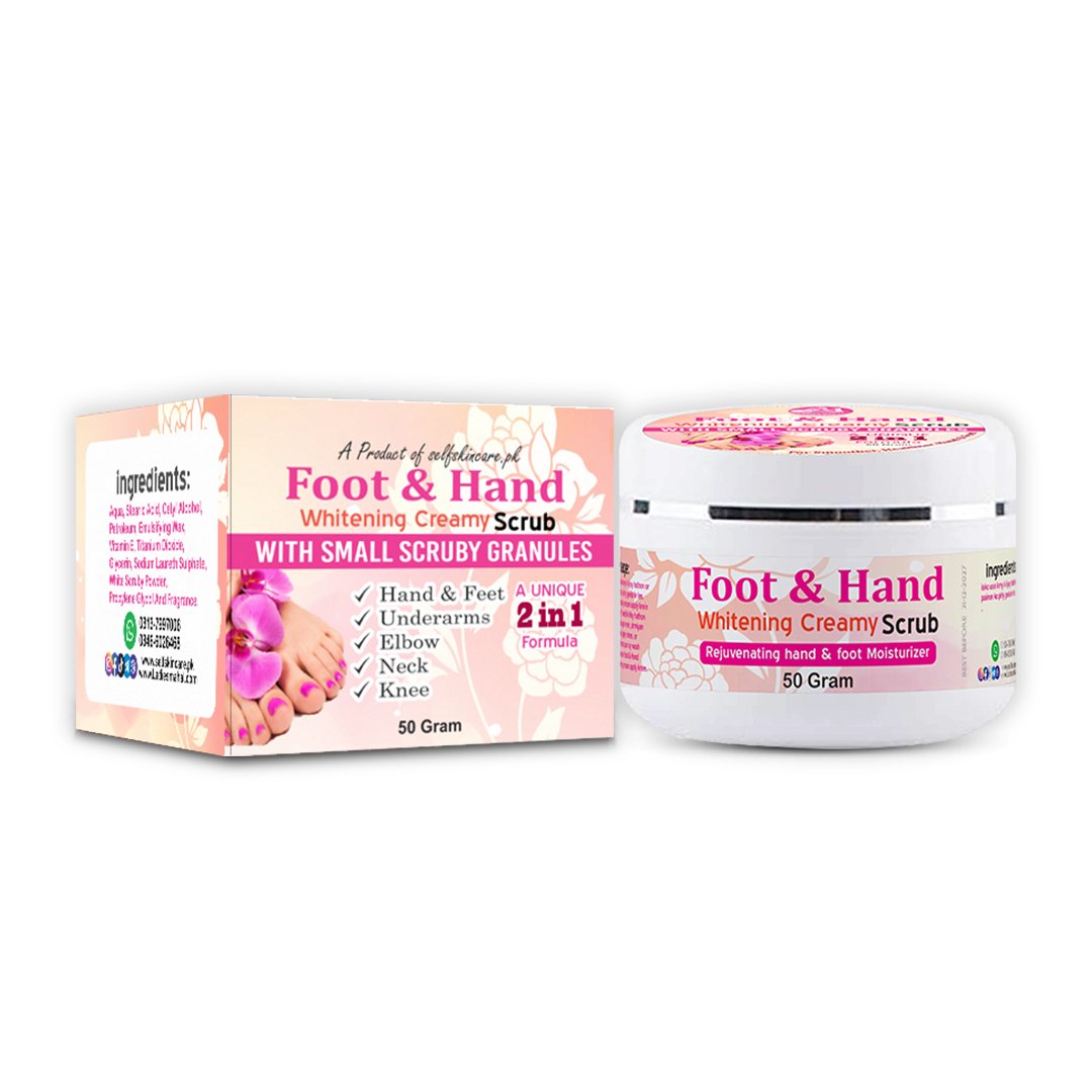 Brightening Hand Foot Cream 100g + Body Scrub 50g | Natural Glow Combo