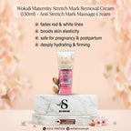 Wokali Maternity Stretch Mark Removal Cream (130ml) - Anti Stretch Mark Massage Cream