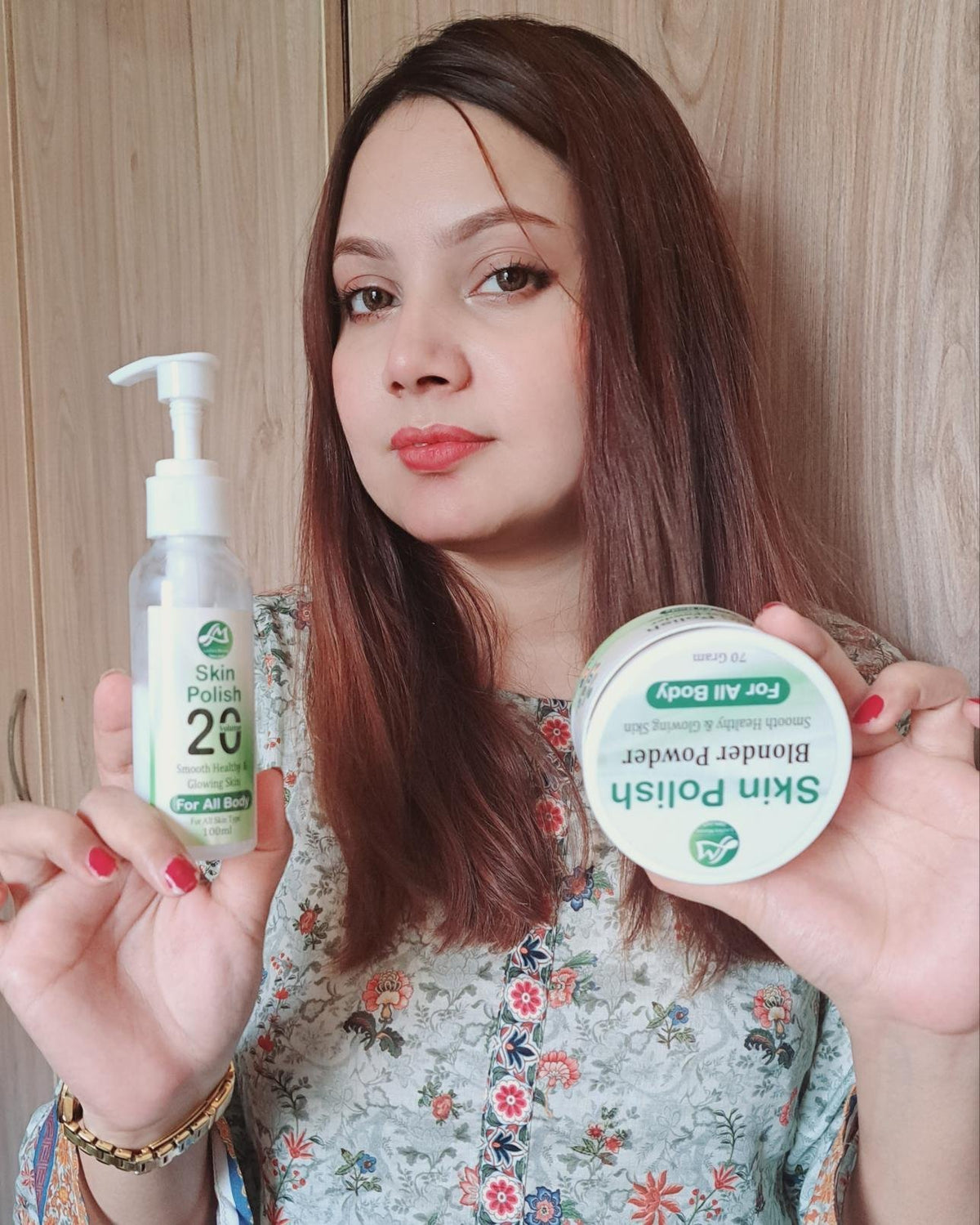 SKIN POLISH| BLONDER POWER 70G |VOLUME 20 100ML