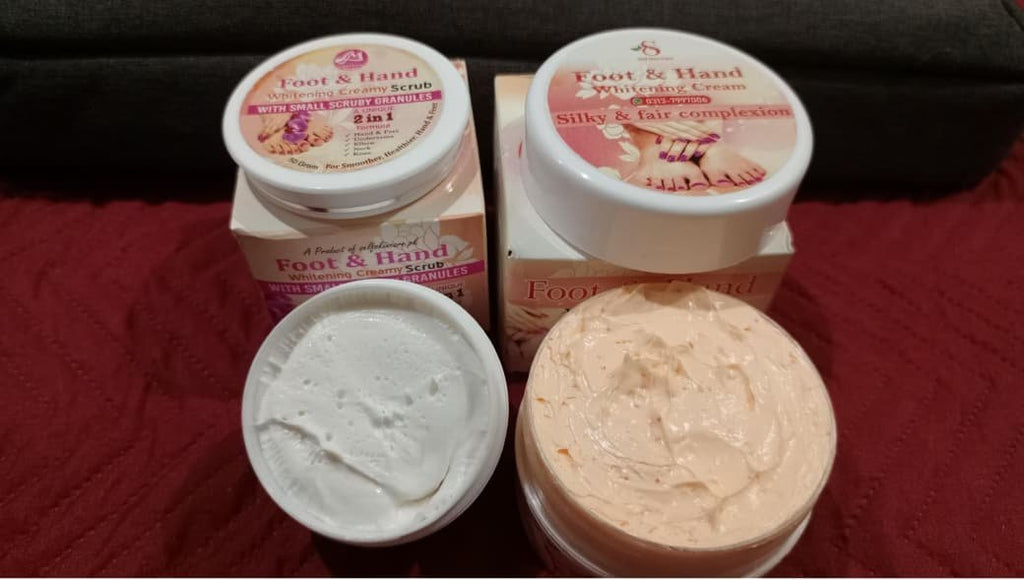Brightening Hand Foot Cream 100g + Body Scrub 50g | Natural Glow Combo