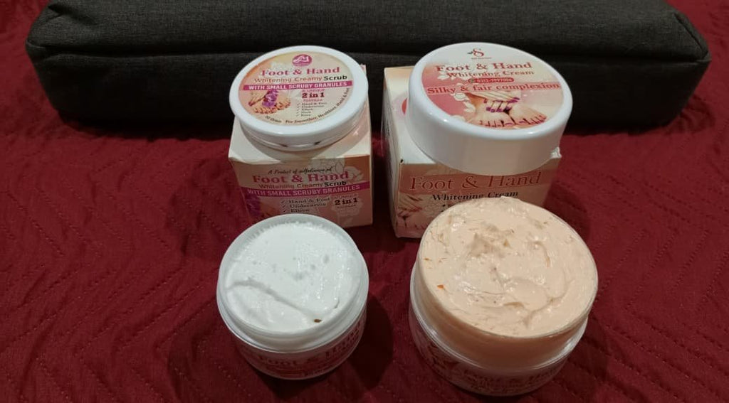 Brightening Hand Foot Cream 100g + Body Scrub 50g | Natural Glow Combo