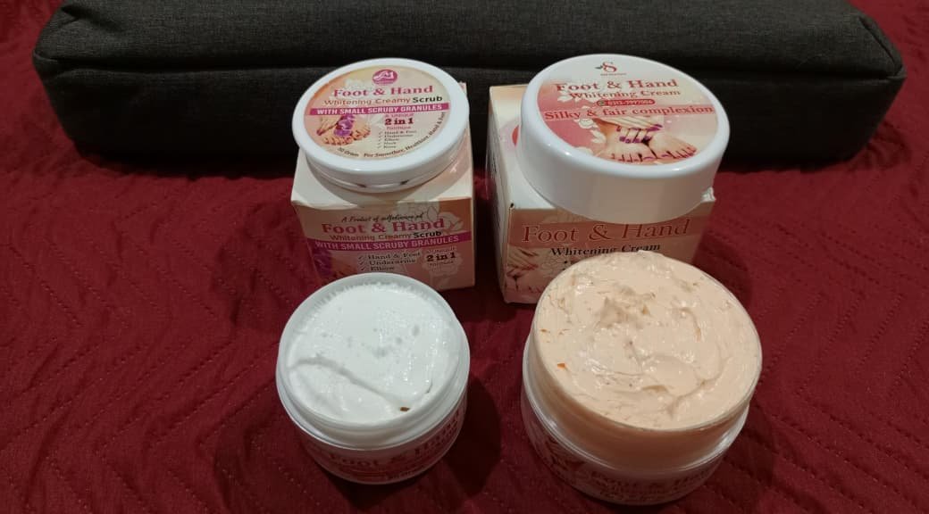 Brightening Hand Foot Cream 100g + Body Scrub 50g | Natural Glow Combo